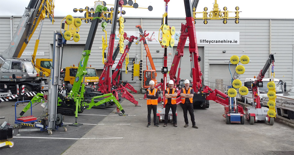 Liffey Crane Hire announced as an official supplier of Woods Powr-Grip and Unic Mini Spider Cranes in Ireland